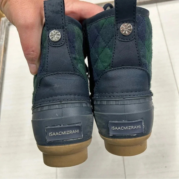 Isaac Mizrahi Live! Plaid Waterproof Mid-Shaft Lace-Up Boots‎ Womens 7M EUC - Picture 7 of 13